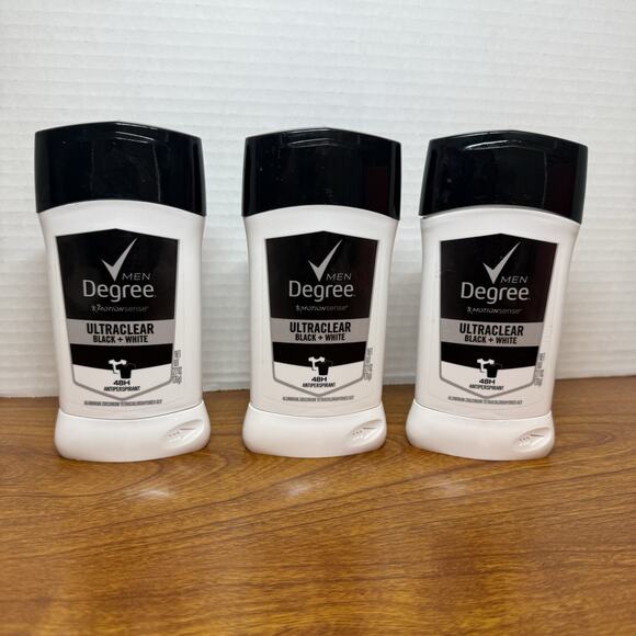 Degree Men Ultra Clear + Solid Antiperspirant Deodorant 3 Pack New - Picture 1 of 3